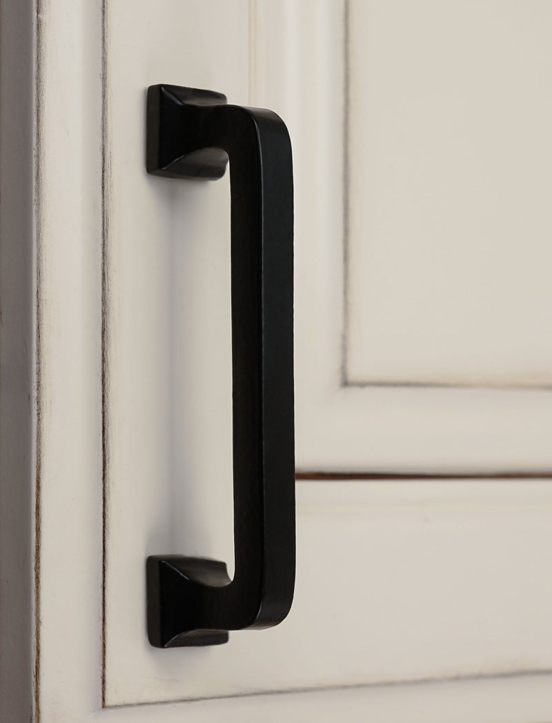 Iron Valley Hardware Iron Valley - 4" C2C Square Contemporary Cabinet Handle Pull - Black - Solid Cast Iron (10 Pack) - Image 2